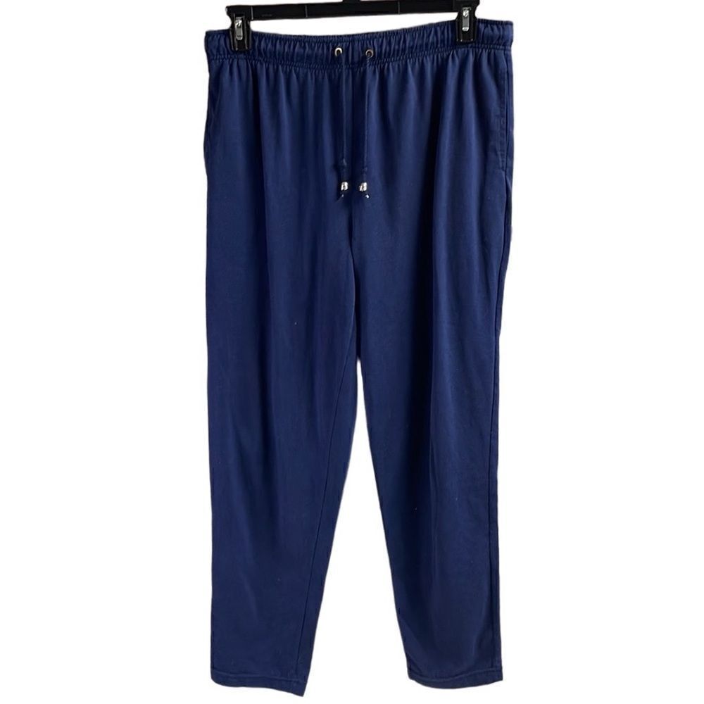 Folette Elastic Waist Drawstring Comfort Pants Blue Size Medium Vintage